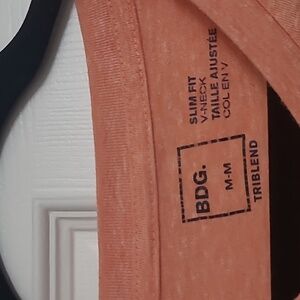 BDG orange v-neck t-shirt